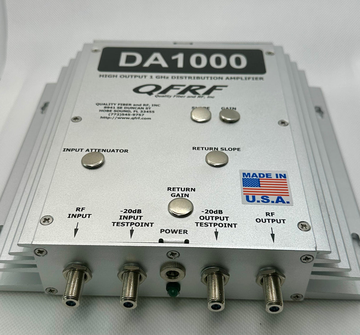 Standard Wallmount Distribution Amplifier - DA1000 — Quality Fiber and RF